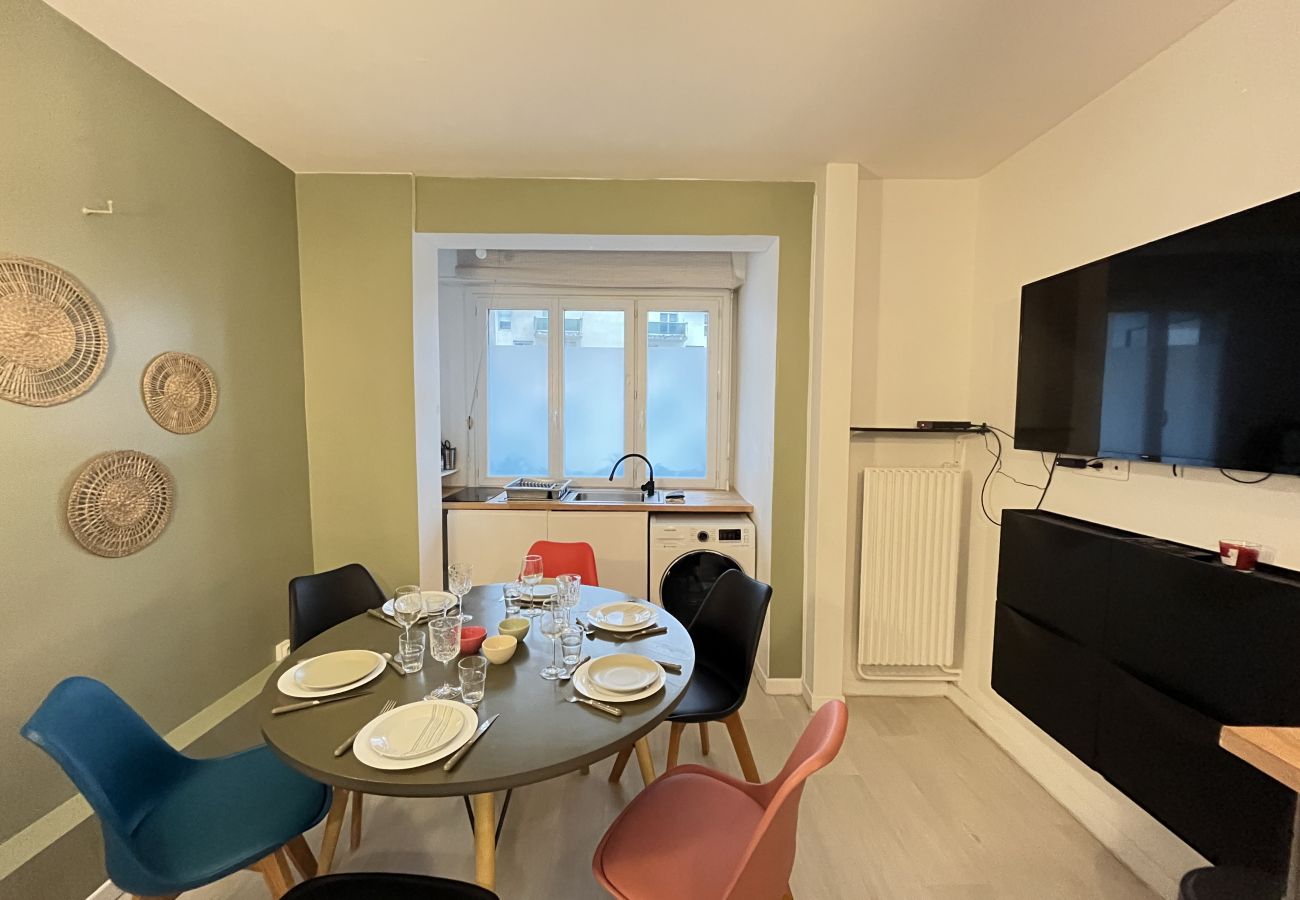 Dining area and kitchen