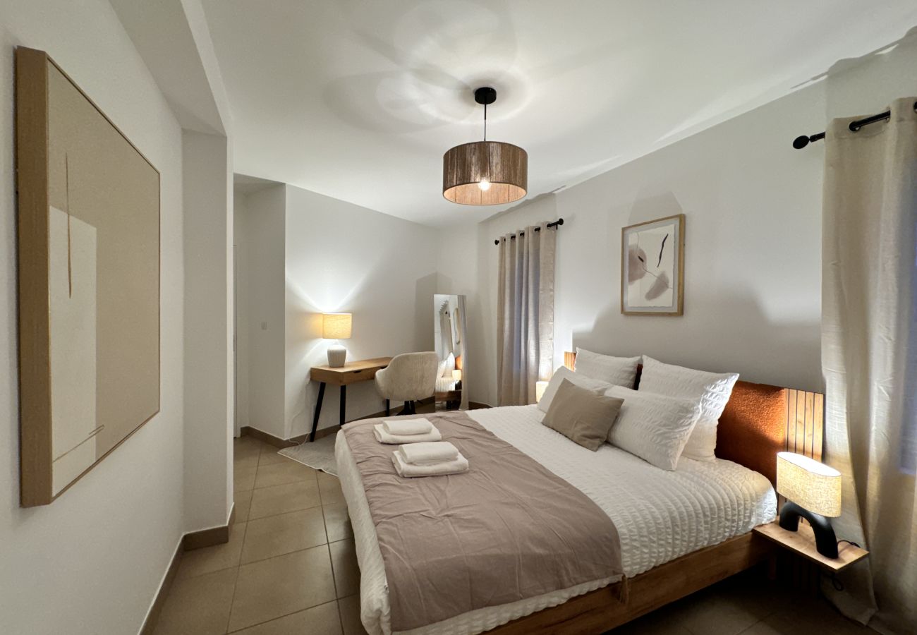 Office space in the bedroom.