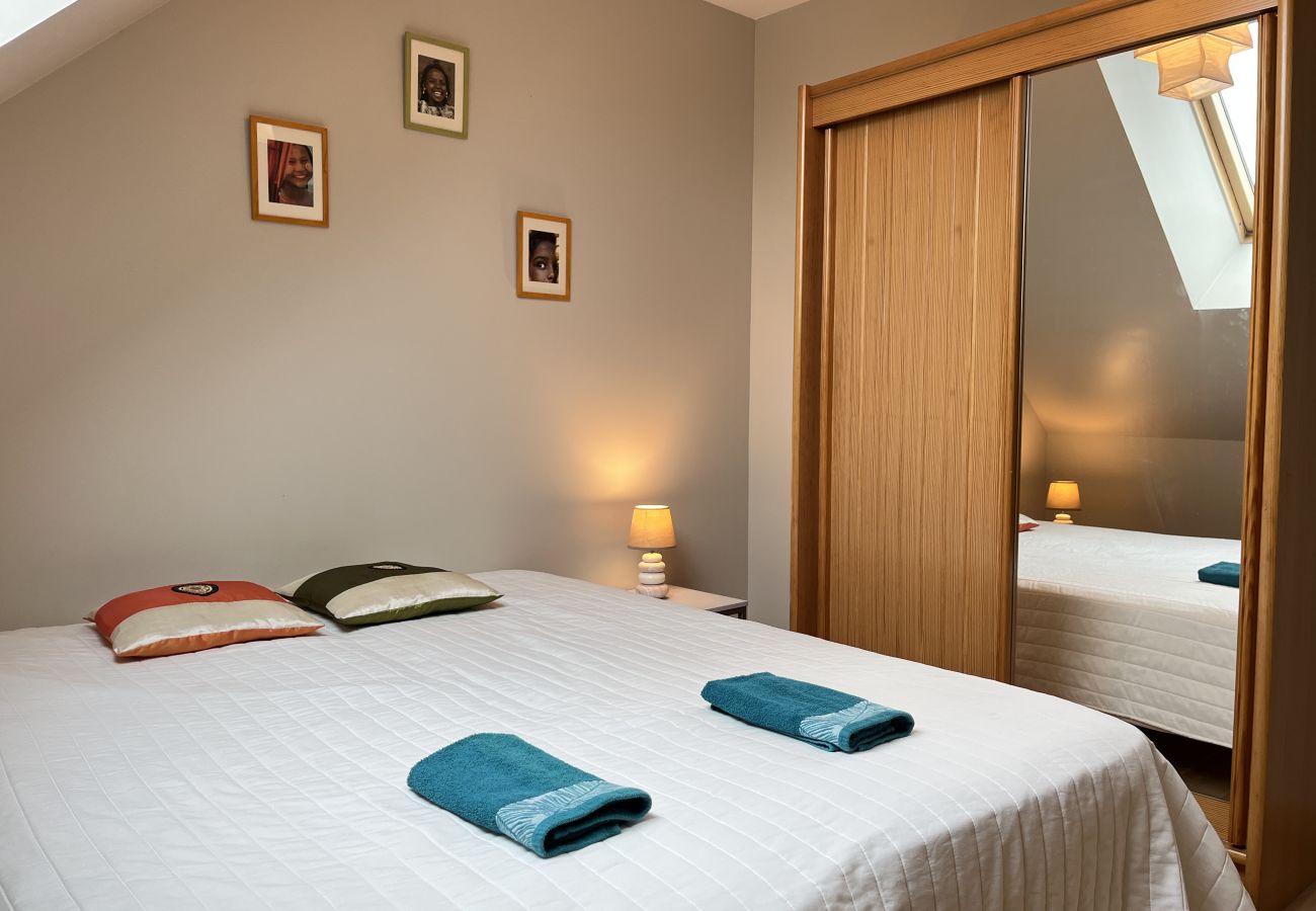 Bedroom with dressing area. 