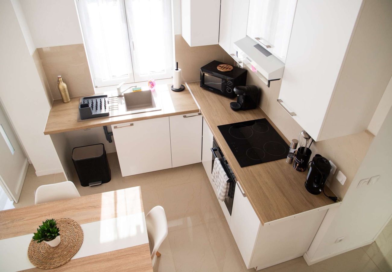 Kitchen open to the living room
