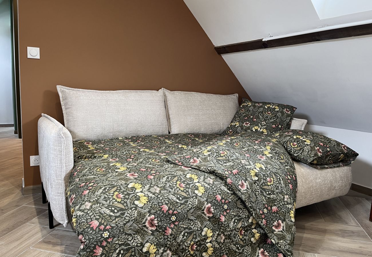Salón con sofá cama.