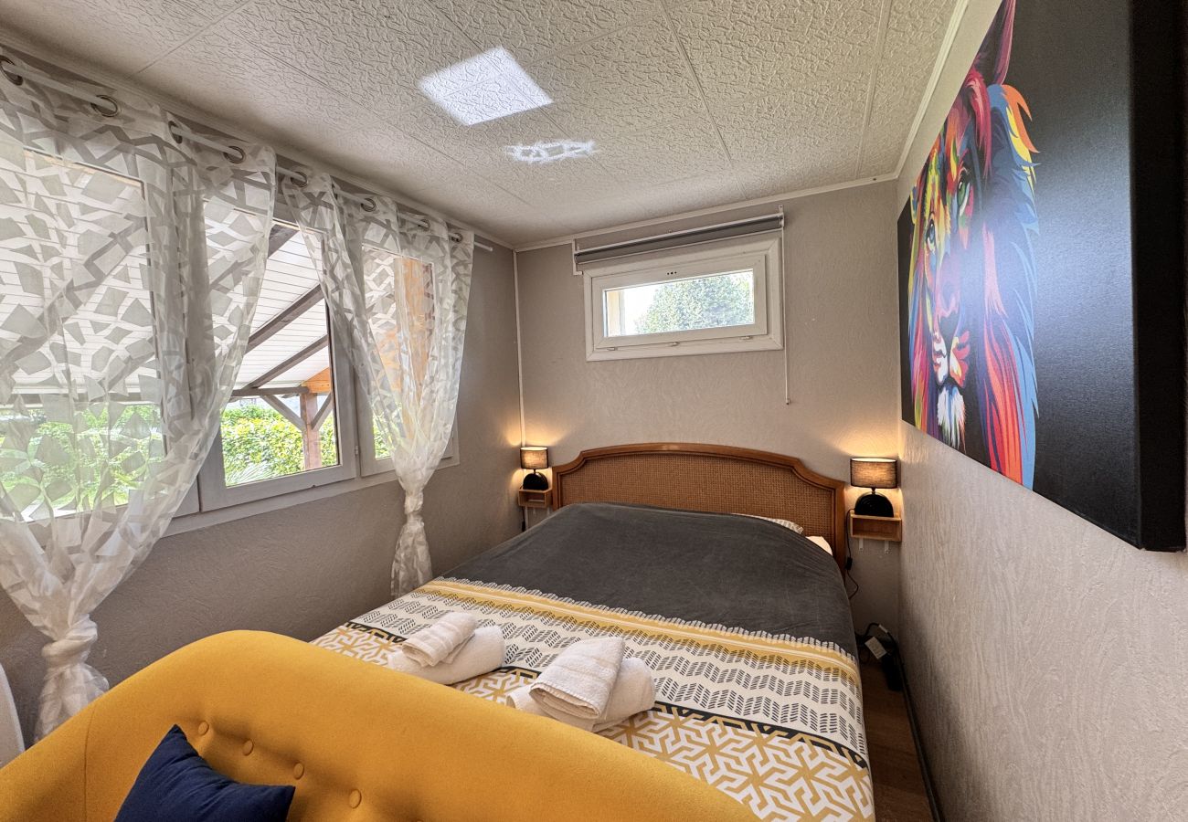 Pièce de vie avec espace nuit. 