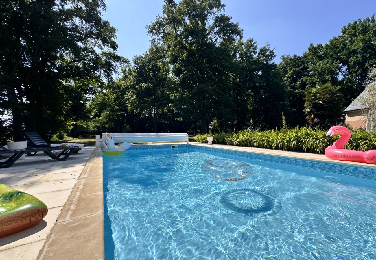 Chambres d'hôtes à Arnage - Palier Sakura - Villa Nausicáa - 8p - Piscine